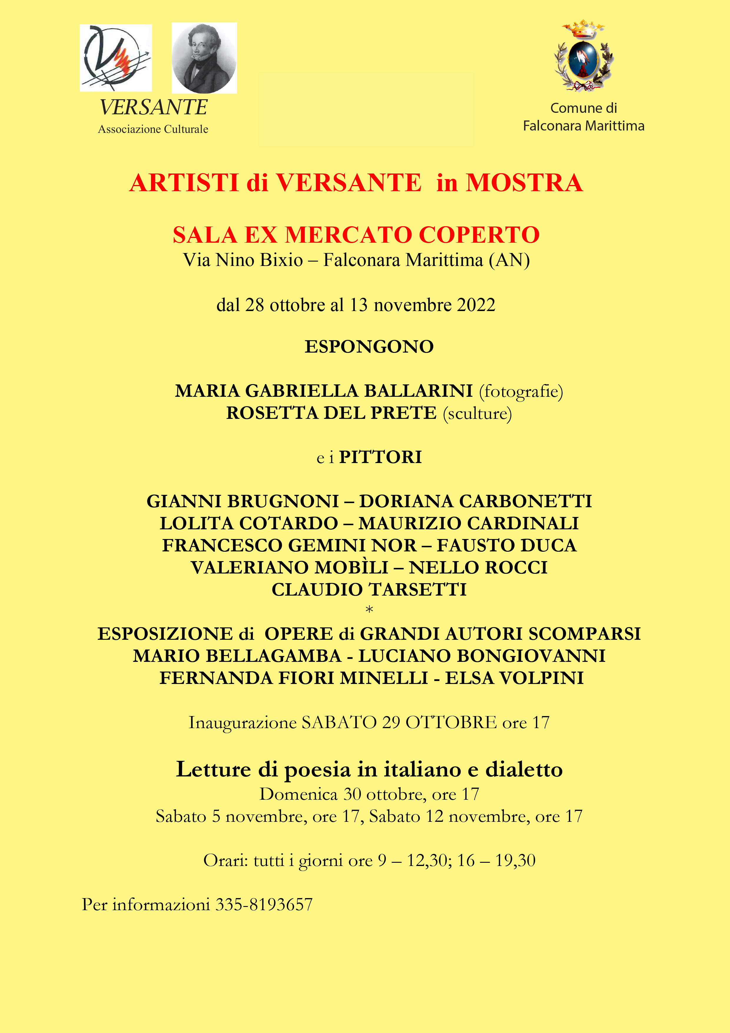 Immagine di copertina per Artisti di Versante in Mostra